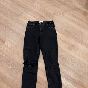 Black Distressed Women's Jeans